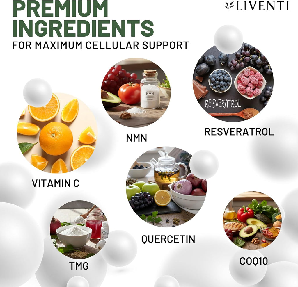 Pure NMN Gummies 1000mg – NAD+ Precursor Blend with Resveratrol, TMG, CoQ10, Quercetin & Vitamin C – Ideal for Energy, Healthy Aging, Daily Wellness, Vitality – Watermelon Lime, 90 Gummies